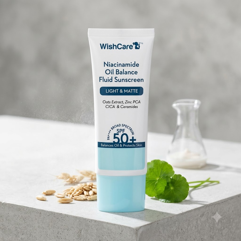 WishCare Niacinamide Oil Balance Fluid Sunscreen SPF 50 PA++++